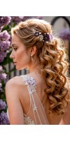 Artemis  Elegance in Lilac: Handmade Bridal Hair Comb for Your Purple Wedding Theme