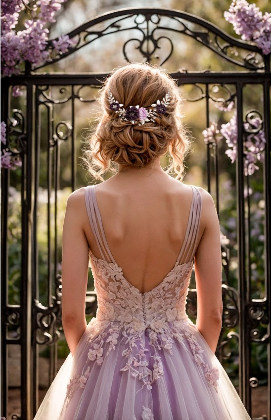 MIA Purple Lilac Wedding Hairpiece