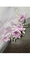 LILY Violet Bridal Hair Piece