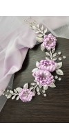 LILY Violet Bridal Hair Piece