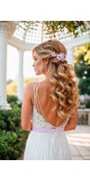 LILY Violet Bridal Hair Piece