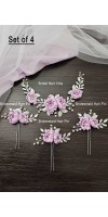 LILY Violet Bridal Hair Piece