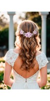 LILY Violet Bridal Hair Piece