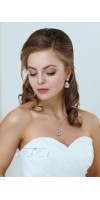 MELAINA Chandelier Wedding Dangle Drop CZ Vintage Style Crystal Bridal Earrings