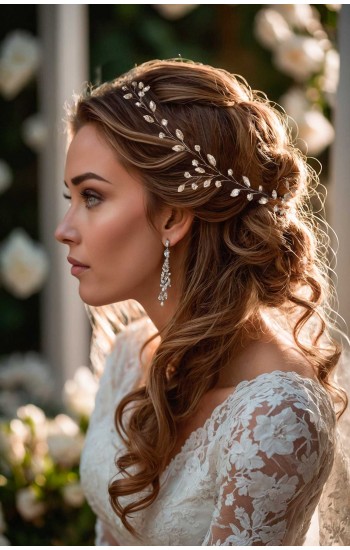 NEMESIS Crystal Wedding Hair Vine – Elegant Bridal Hair Accessory
