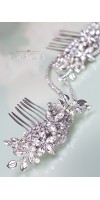 NEPHTHYS Rhinestone Hair Chain Wedding Headpiece Two Bridal Crystal Hair Combs NEPHTHYS Rhinestone Hair Chain Wedding Headpiece Two Bridal Crystal Hair Combs