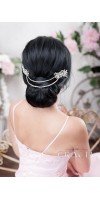 NEPHTHYS Rhinestone Hair Chain Wedding Headpiece Two Bridal Crystal Hair Combs NEPHTHYS Rhinestone Hair Chain Wedding Headpiece Two Bridal Crystal Hair Combs