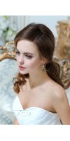 OPHELIA Cubic Zirconium Emerald Green Bridal Earrings Neacklace Set