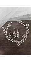 Blush Pink & Clear Crystal Hair Vine – Elegant Bridal Headpiece Blush Pink & Clear Crystal Hair Vine – Elegant Bridal Headpiece