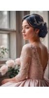 Blush Pink & Clear Crystal Hair Vine – Elegant Bridal Headpiece Blush Pink & Clear Crystal Hair Vine – Elegant Bridal Headpiece
