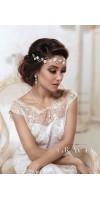 PENELOPE White Leaf Pearl Bridal Flower Tiara Crown PENELOPE White Leaf Pearl Bridal Flower Tiara Crown