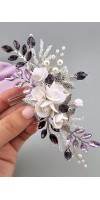 PERSEPHONE Ethereal Elegance: Purple Wedding Hair Comb for a Dreamy Bridal Look PERSEPHONE Ethereal Elegance: Purple Wedding Hair Comb for a Dreamy Bridal Look