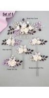PERSEPHONE Ethereal Elegance: Purple Wedding Hair Comb for a Dreamy Bridal Look PERSEPHONE Ethereal Elegance: Purple Wedding Hair Comb for a Dreamy Bridal Look