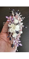 PERSEPHONE Ethereal Elegance: Purple Wedding Hair Comb for a Dreamy Bridal Look PERSEPHONE Ethereal Elegance: Purple Wedding Hair Comb for a Dreamy Bridal Look