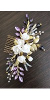 PERSEPHONE Ethereal Elegance: Purple Wedding Hair Comb for a Dreamy Bridal Look PERSEPHONE Ethereal Elegance: Purple Wedding Hair Comb for a Dreamy Bridal Look