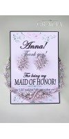 ROXANE Personalized Bridesmaids Thank You Gift For Maid Of Honor Jewelry Set