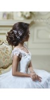 SELENE Silver Rose Pearl Bridal Hairpins