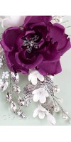 TIMOQ Purple Flower Bridal Hair Comb for Luxury Women