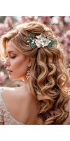 Xanthe Silk Emerald Green Wedding Hair Comb – Silk Flower & Crystal Bridal Accessory Xanthe Silk Emerald Green Wedding Hair Comb – Silk Flower & Crystal Bridal Accessory