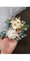 Xanthe Silk Emerald Green Wedding Hair Comb – Silk Flower & Crystal Bridal Accessory Xanthe Silk Emerald Green Wedding Hair Comb – Silk Flower & Crystal Bridal Accessory