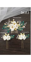 Xanthe Silk Emerald Green Wedding Hair Comb – Silk Flower & Crystal Bridal Accessory Xanthe Silk Emerald Green Wedding Hair Comb – Silk Flower & Crystal Bridal Accessory