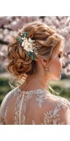 Xanthe Silk Emerald Green Wedding Hair Comb – Silk Flower & Crystal Bridal Accessory Xanthe Silk Emerald Green Wedding Hair Comb – Silk Flower & Crystal Bridal Accessory
