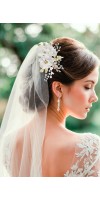 XENIA Ivory Silk Flower Bridal Hair Comb – A Timeless Touch of Elegance by TopGracia