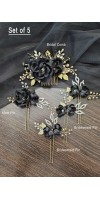 XENIA Black Flower Bridal Comb – Gothic Elegance for Your Wedding Day XENIA Black Flower Bridal Comb – Gothic Elegance for Your Wedding Day