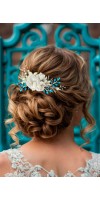 Xanthe Turquoise Wedding Hair Comb Xanthe Turquoise Wedding Hair Comb