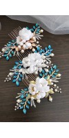Xanthe Turquoise Wedding Hair Comb Xanthe Turquoise Wedding Hair Comb