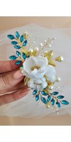 Xanthe Turquoise Wedding Hair Comb Xanthe Turquoise Wedding Hair Comb