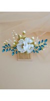 Xanthe Turquoise Wedding Hair Comb Xanthe Turquoise Wedding Hair Comb