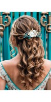 Xanthe Turquoise Wedding Hair Comb Xanthe Turquoise Wedding Hair Comb