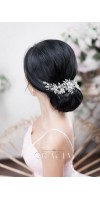 ZENAIS silver flower wedding hair piece in vintage look ZENAIS silver flower wedding hair piece in vintage look