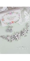ZENAIS silver flower wedding hair piece in vintage look ZENAIS silver flower wedding hair piece in vintage look