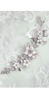 ZENAIS silver flower wedding hair piece in vintage look ZENAIS silver flower wedding hair piece in vintage look