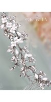 AMALTHEIA Flower Crystal Bridal hair comb - Rhinestone Wedding Headpiece