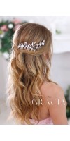 AMALTHEIA Flower Crystal Bridal hair comb - Rhinestone Wedding Headpiece