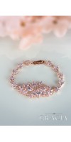 ATHENA Rose Gold Crystal Bridal Bracelet ATHENA Rose Gold Crystal Bridal Bracelet