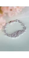 BARBARA Silver Wedding Braсelet with cubic zirconium