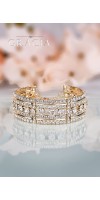 DESPOINE Gold Crystal Bridal Wedding Bracelet DESPOINE Gold Crystal Bridal Wedding Bracelet