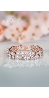 EFTHALIA Rose gold crystal bridal bracelet with cubic zirconium