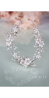 DORCIA White Silver Wedding Bridal Flower Crown DORCIA White Silver Wedding Bridal Flower Crown