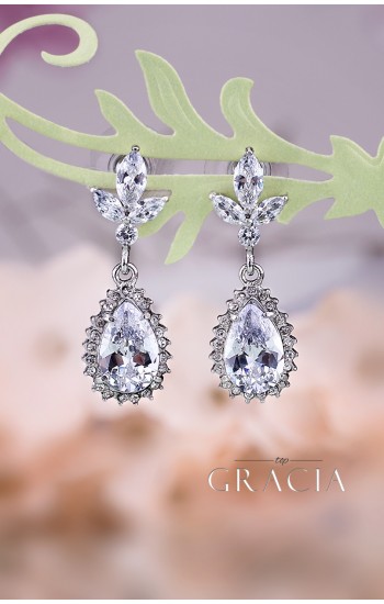 MAEJA Crystal Drop Bridal Earrings Wedding Jewelry