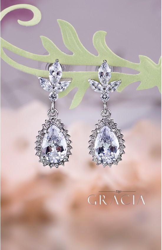 MAEJA Crystal Drop Bridal Earrings Wedding Jewelry