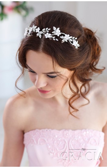 DEMETRA Crystal Flower Bridal Hair Piece
