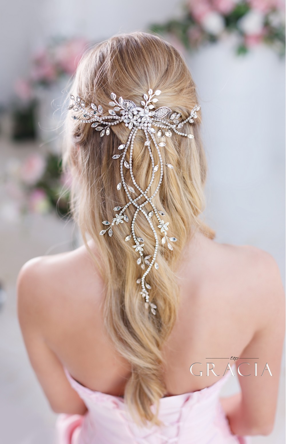 Bridal Wedding Crystal Pearl Hair Comb Headpiece Hair Vince