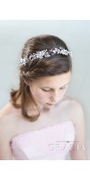 DORCIA White Silver Wedding Bridal Flower Crown DORCIA White Silver Wedding Bridal Flower Crown