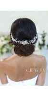 DORCIA White Silver Wedding Bridal Flower Crown DORCIA White Silver Wedding Bridal Flower Crown