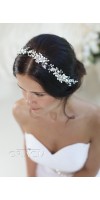 DORCIA White Silver Wedding Bridal Flower Crown DORCIA White Silver Wedding Bridal Flower Crown